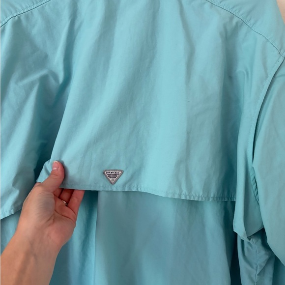Columbia PFG Bahama II Long Sleeve Shirt in Clear Blue Size 3X - Picture 8 of 8